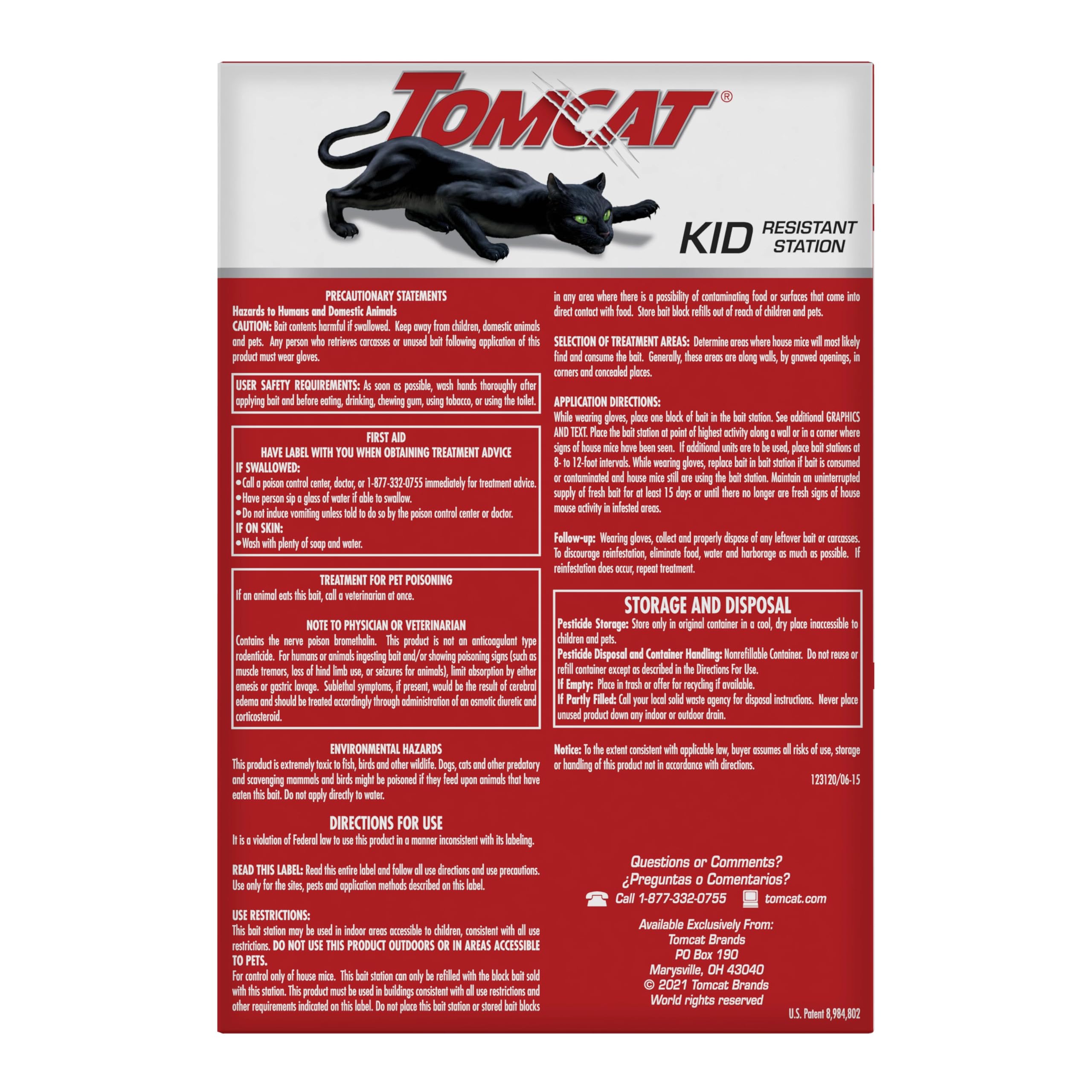 Close-up of Tomcat Mouse Killer bait station clear lid