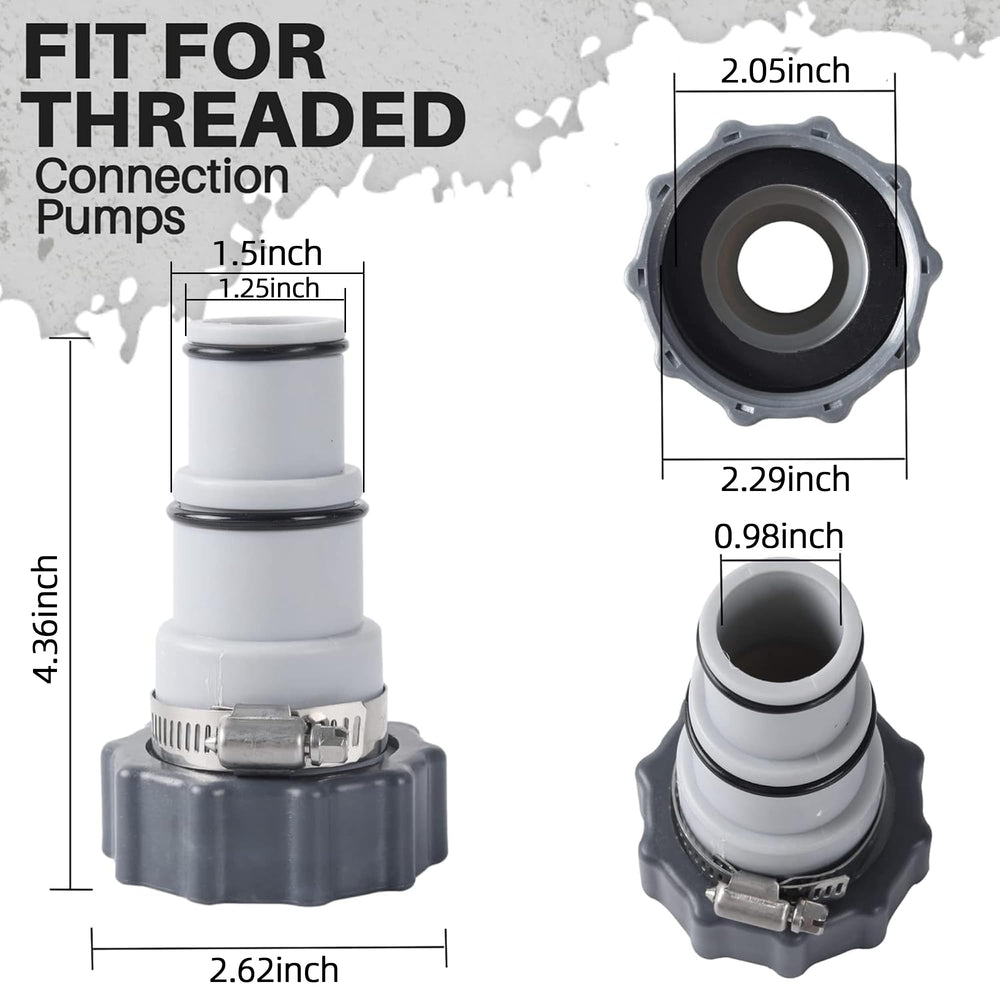 Close-up of TonGass hose adapter threaded collar