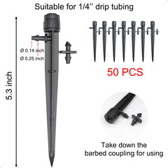 Close-up of Topiverse drip emitter adjustable flow cap