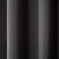 Close-up of TOWN & COUNTRY BASICS Charcoal Curtain Panel