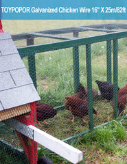 Close-up of TOYPOPOR galvanized chicken wire mesh