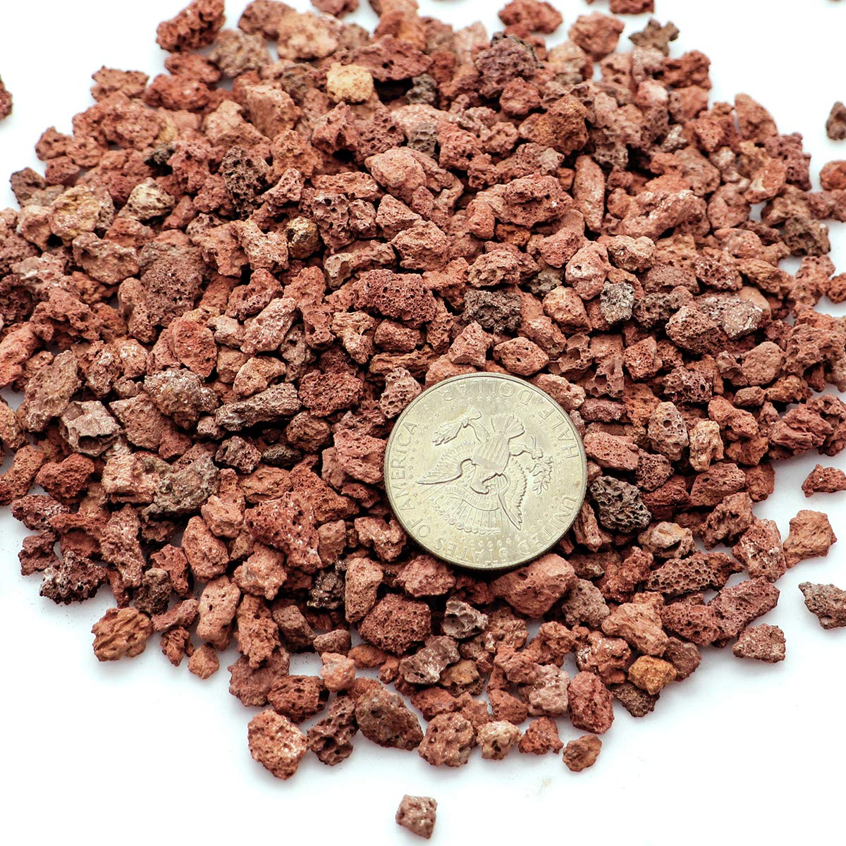Close-up of TOYPOPOR Red Lava Rocks showing texture
