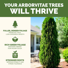 Close-up of TPS NUTRIENTS Arborvitae Tree Fertilizer label