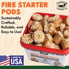 Close-up of Trading fire starter pod