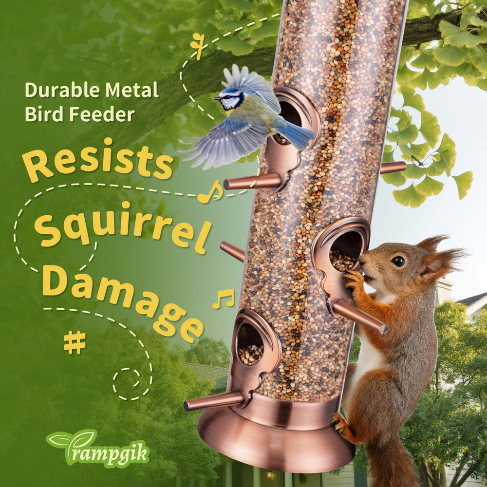 Close-up of TrampgiK Bird Feeder flip-top design