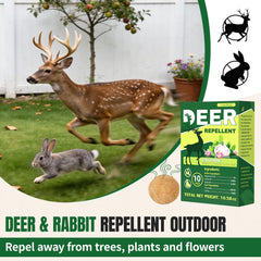 Close-up of Tubadros Deer Repellent tablet showing peppermint scent