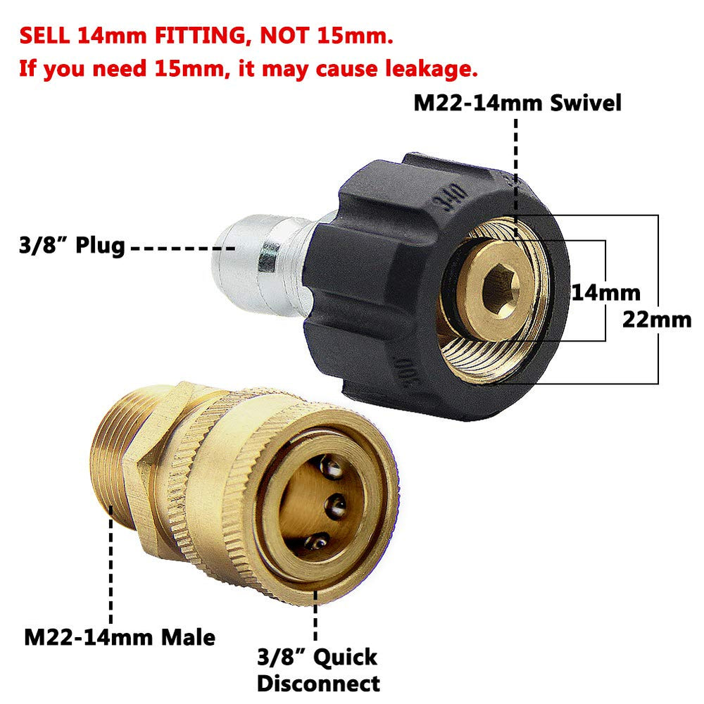 Close-up of Twinkle Star M22-14mm quick connect swivel