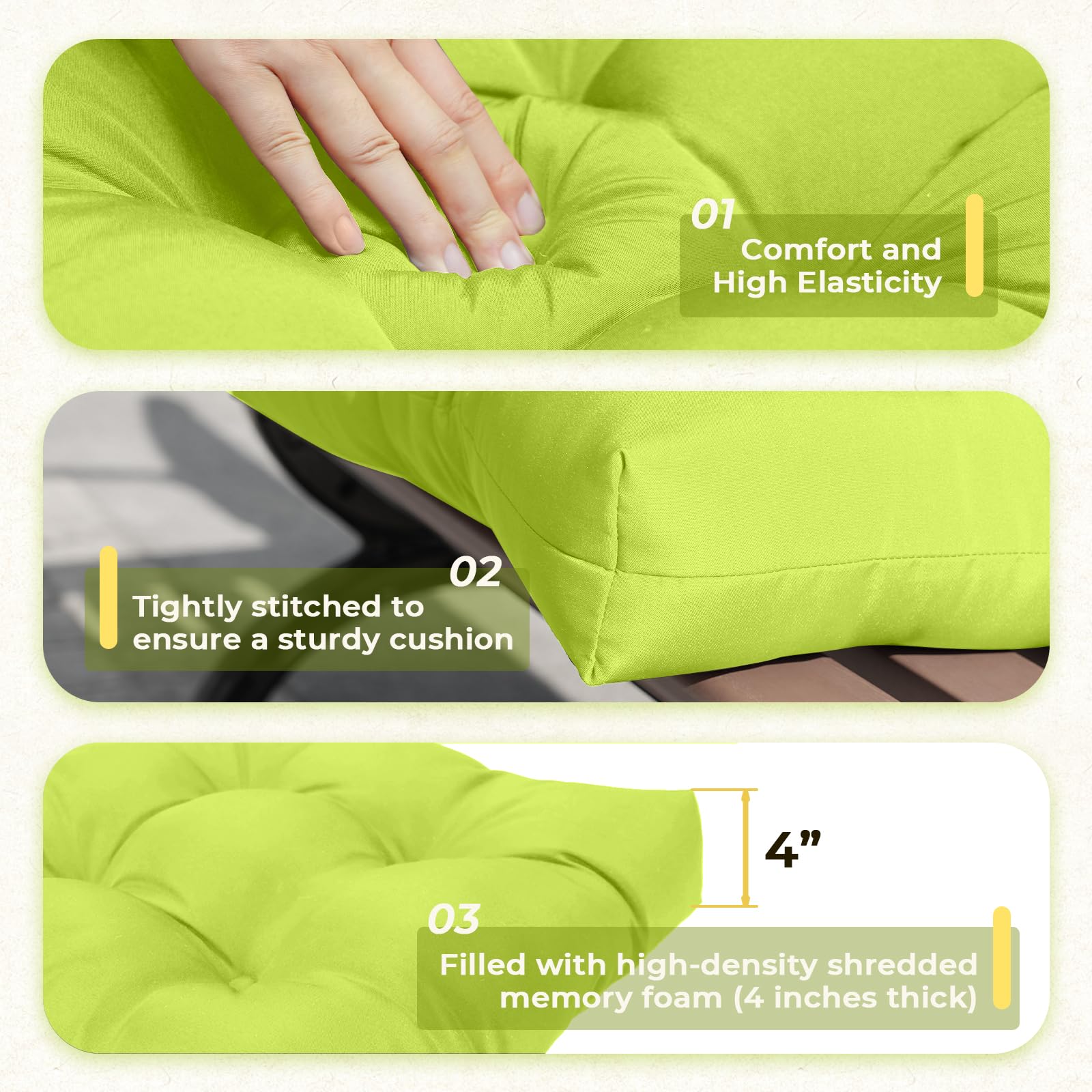 Close-up of Tycdiose cushion fabric texture, showing durability