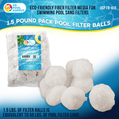 Close-up of U.S. Pool Supply filter balls showing texture