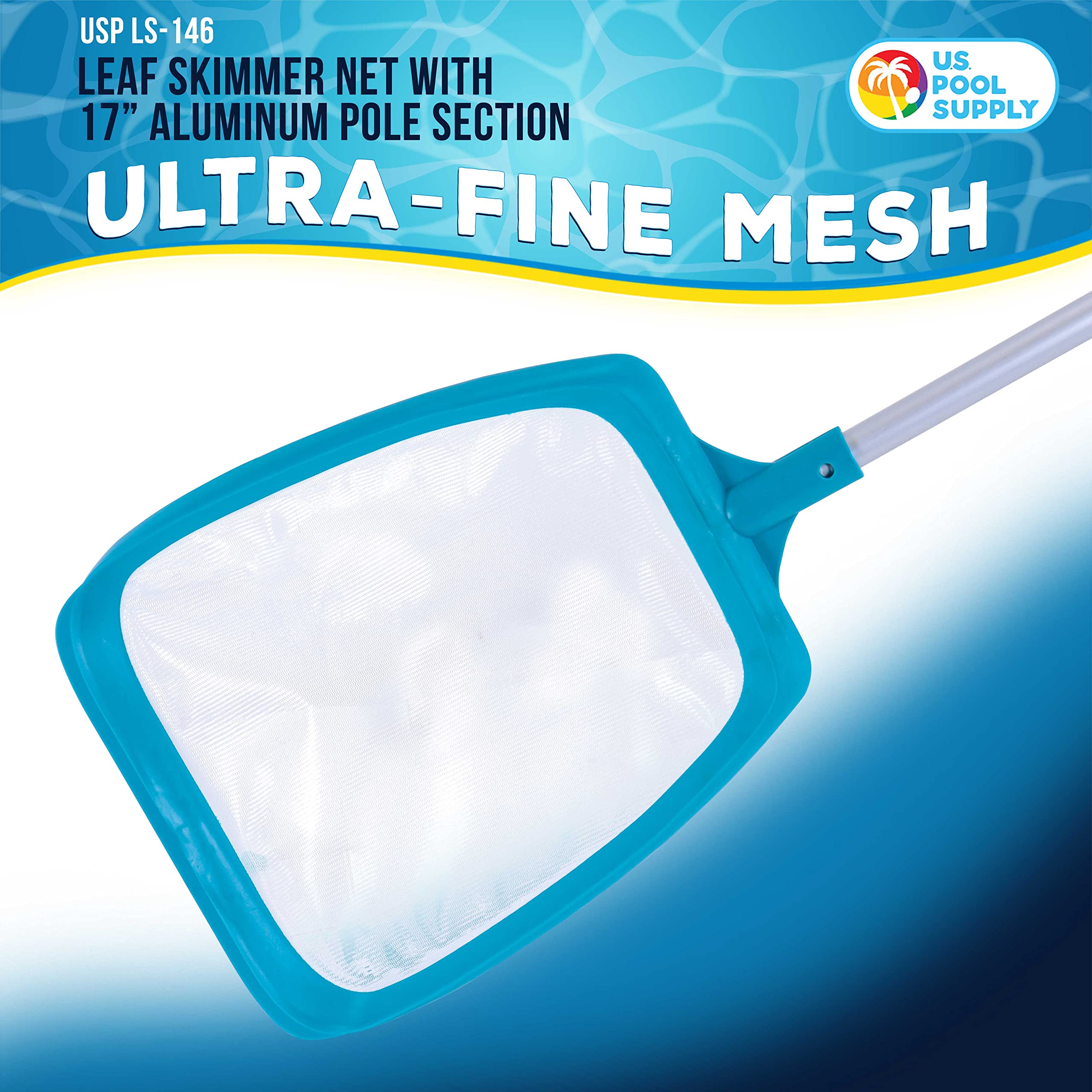 Close-up of U.S. Pool Supply Leaf Skimmer Net's nylon mesh