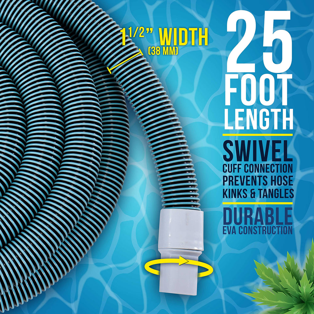 Close-up of U.S. Pool Supply Pool Vacuum Hose showing spiral-wound design