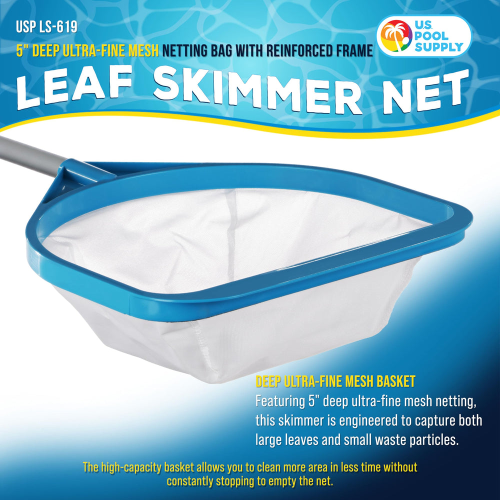 Close-up of U.S. Pool Supply skimmer net mesh basket