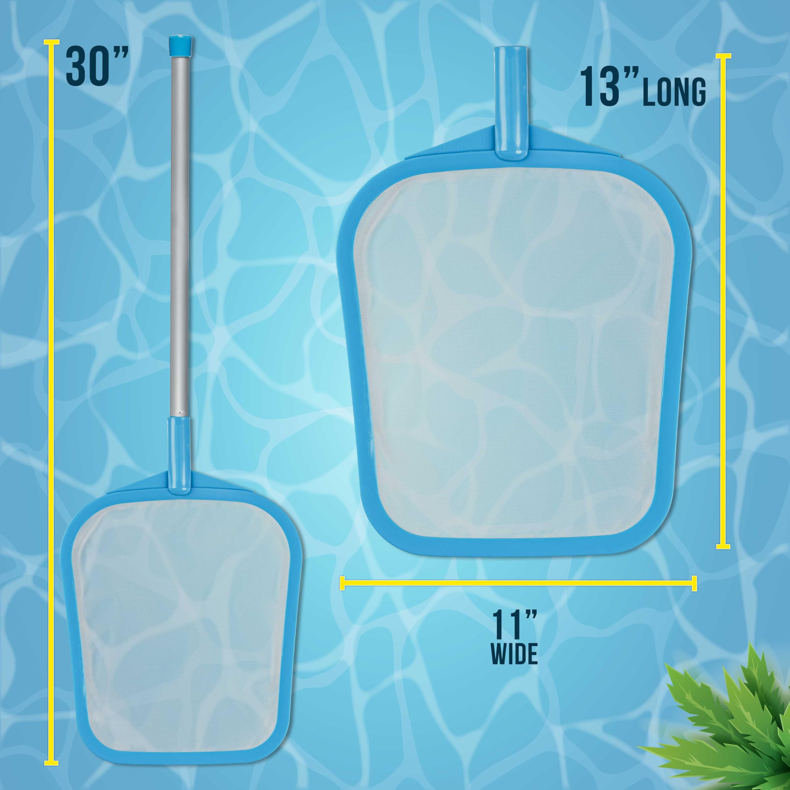 Close-up of U.S. Pool Supply skimmer net pole and handle
