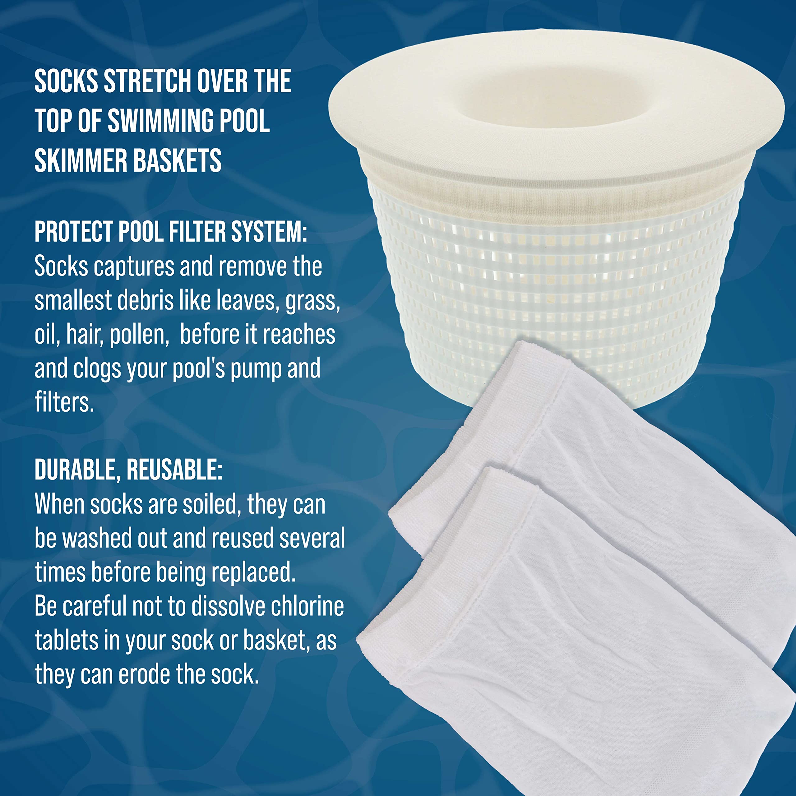 Close-up of U.S. Pool Supply skimmer sock material