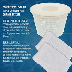 Close-up of U.S. Pool Supply skimmer sock material