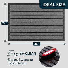 Close-up of ubdyo door mat texture with artificial grass and rubber strips