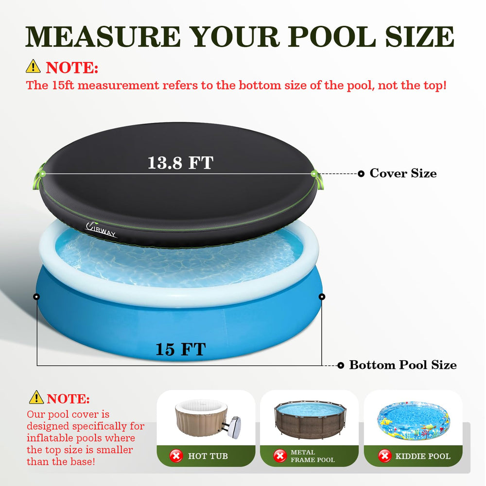Close-up of UIRWAY pool cover's reflective strip handles