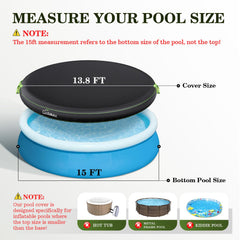 Close-up of UIRWAY pool cover's reflective strip handles
