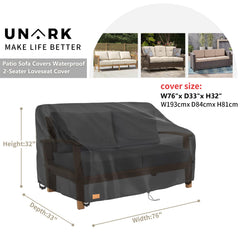 Close-up of UNARK sofa cover showing click-close straps