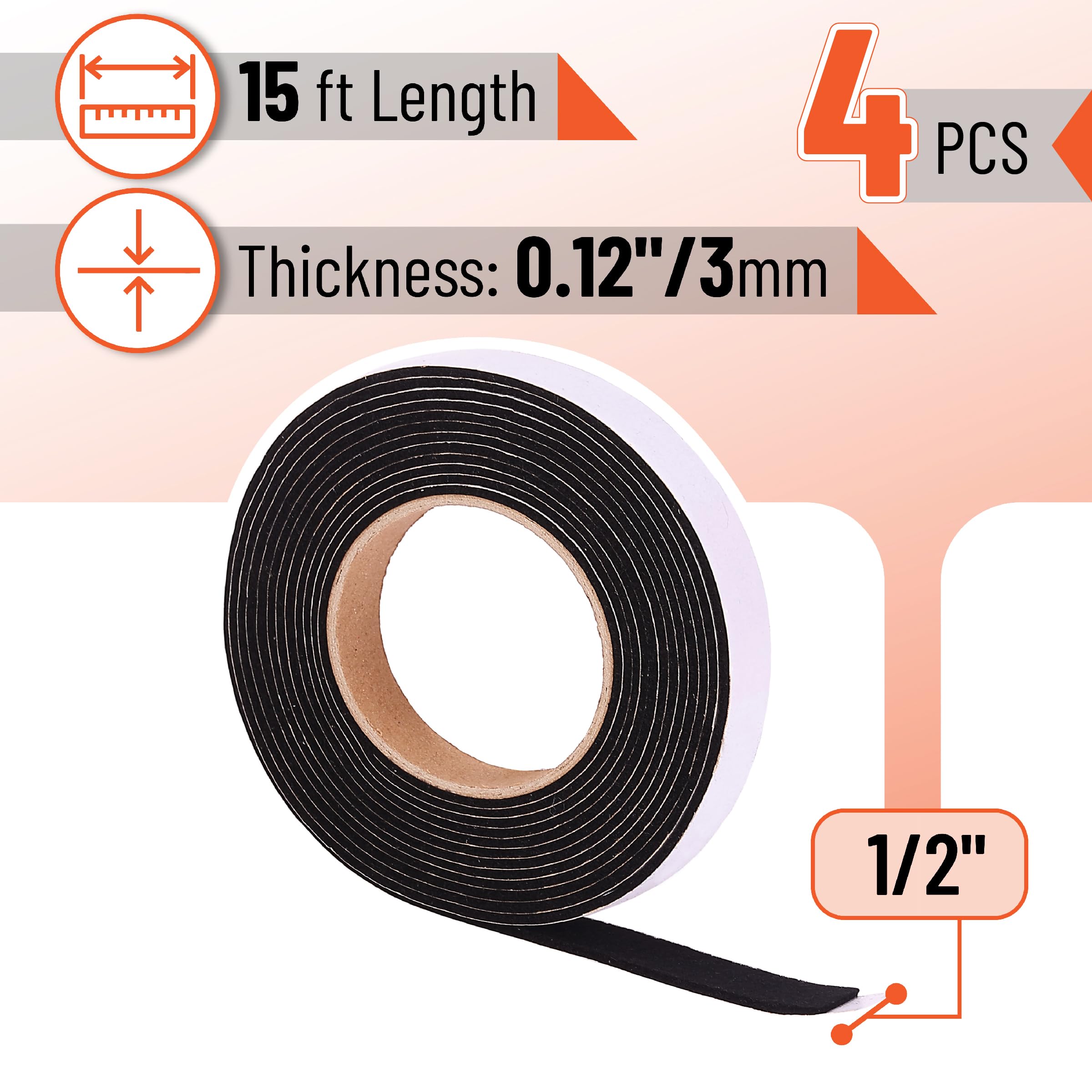 Close-up of UNCO grill gasket 1/2 inch width