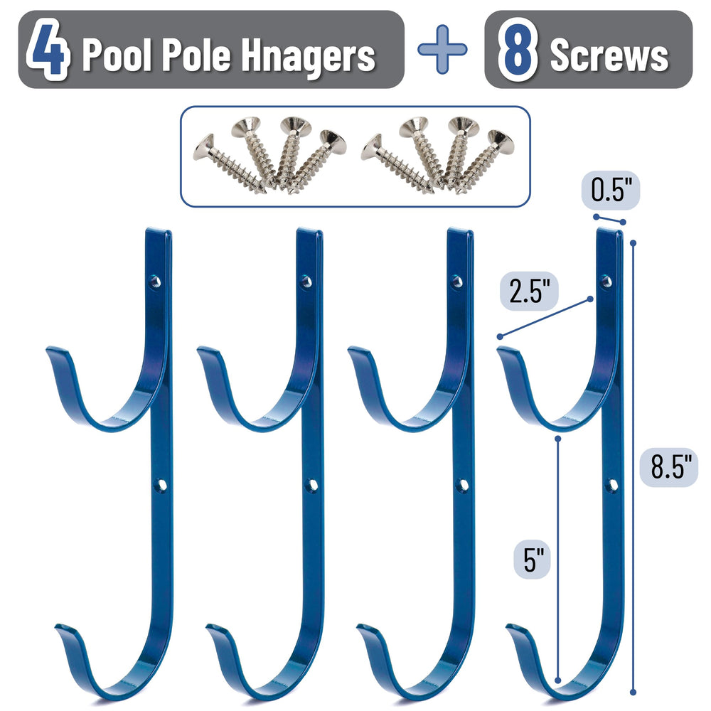Close-up of UNCO Pool Pole Hanger mounting installation