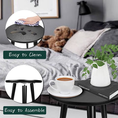 Close-up of Uneedem wood plant stand with silicone pads