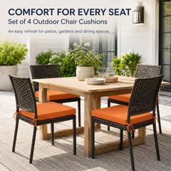 Close-up of UNIKOME Outdoor Chair Cushion with ties