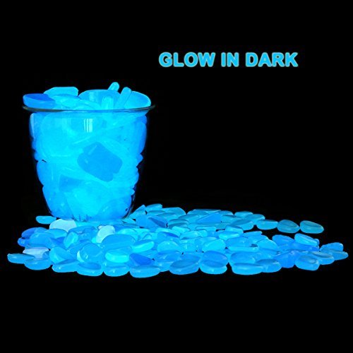 Close-up of Unime Glow in The Dark Pebbles showing their luminous quality