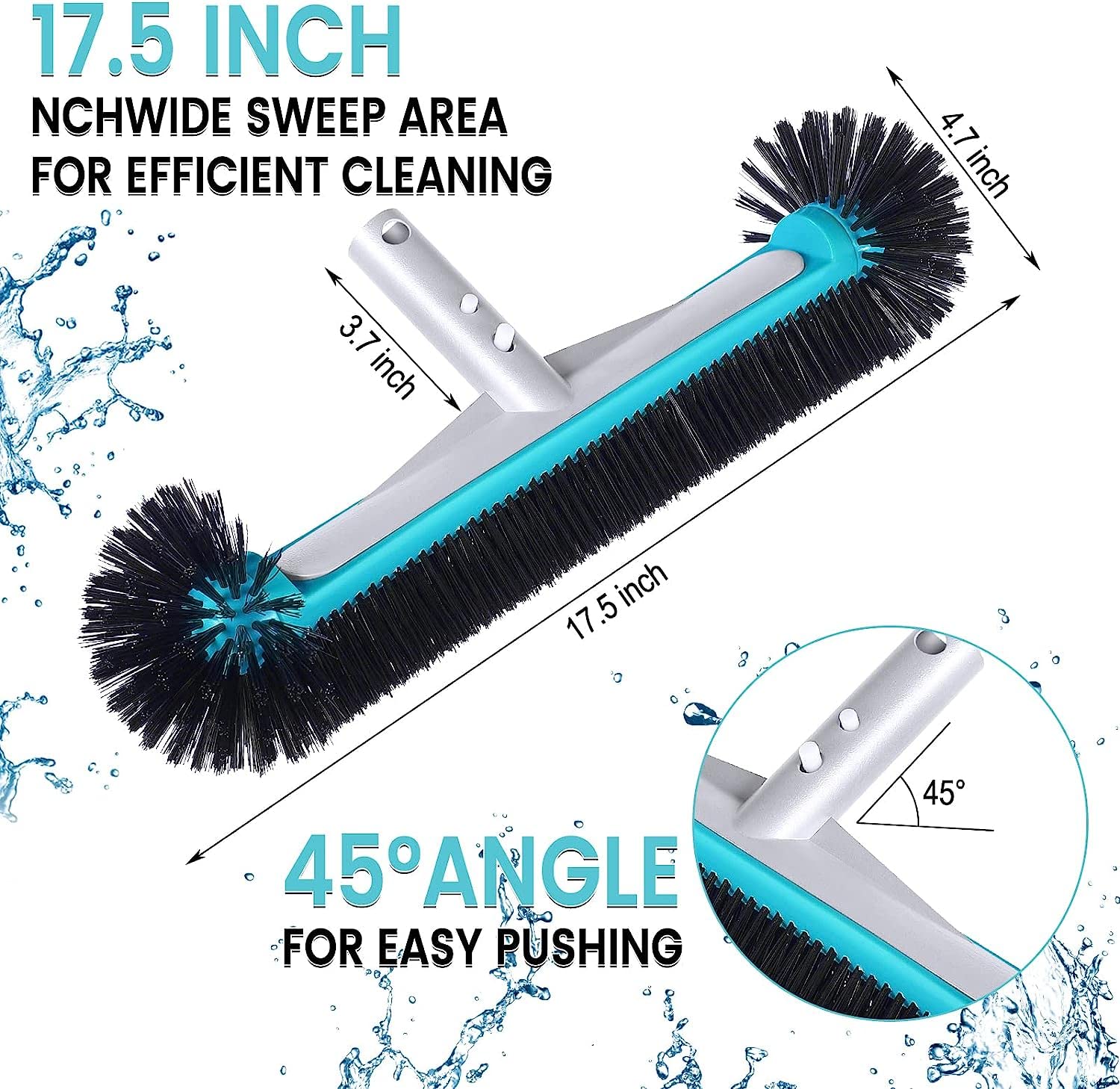 Close-up of Unipool pool brush nylon bristles