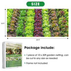 Close-up of Unves garden netting showing mesh texture