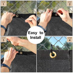Close-up of UPGRADE Fence Privacy Screen material texture