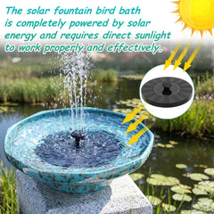 Close-up of UPSJYJ solar fountain feature