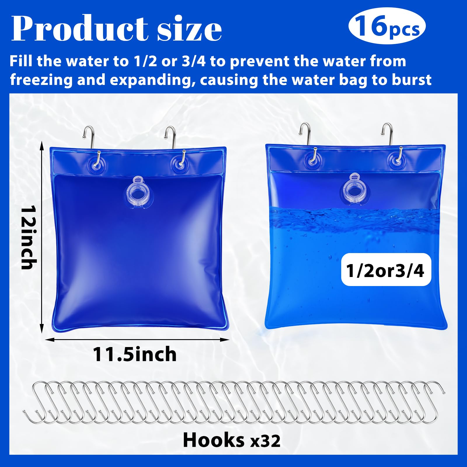 Close-up of UQM pool cover weight with sturdy hook