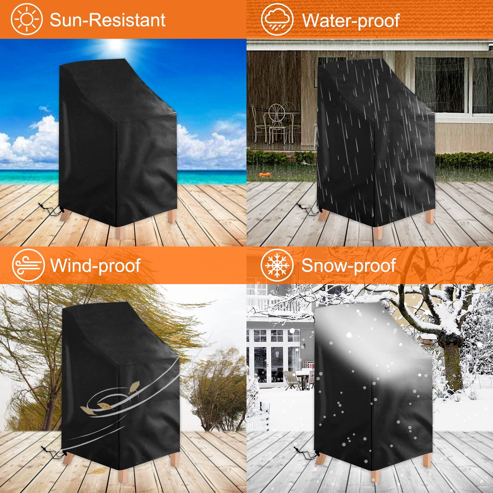 Close-up of Uranshin Waterproof Chair Cover drawstring