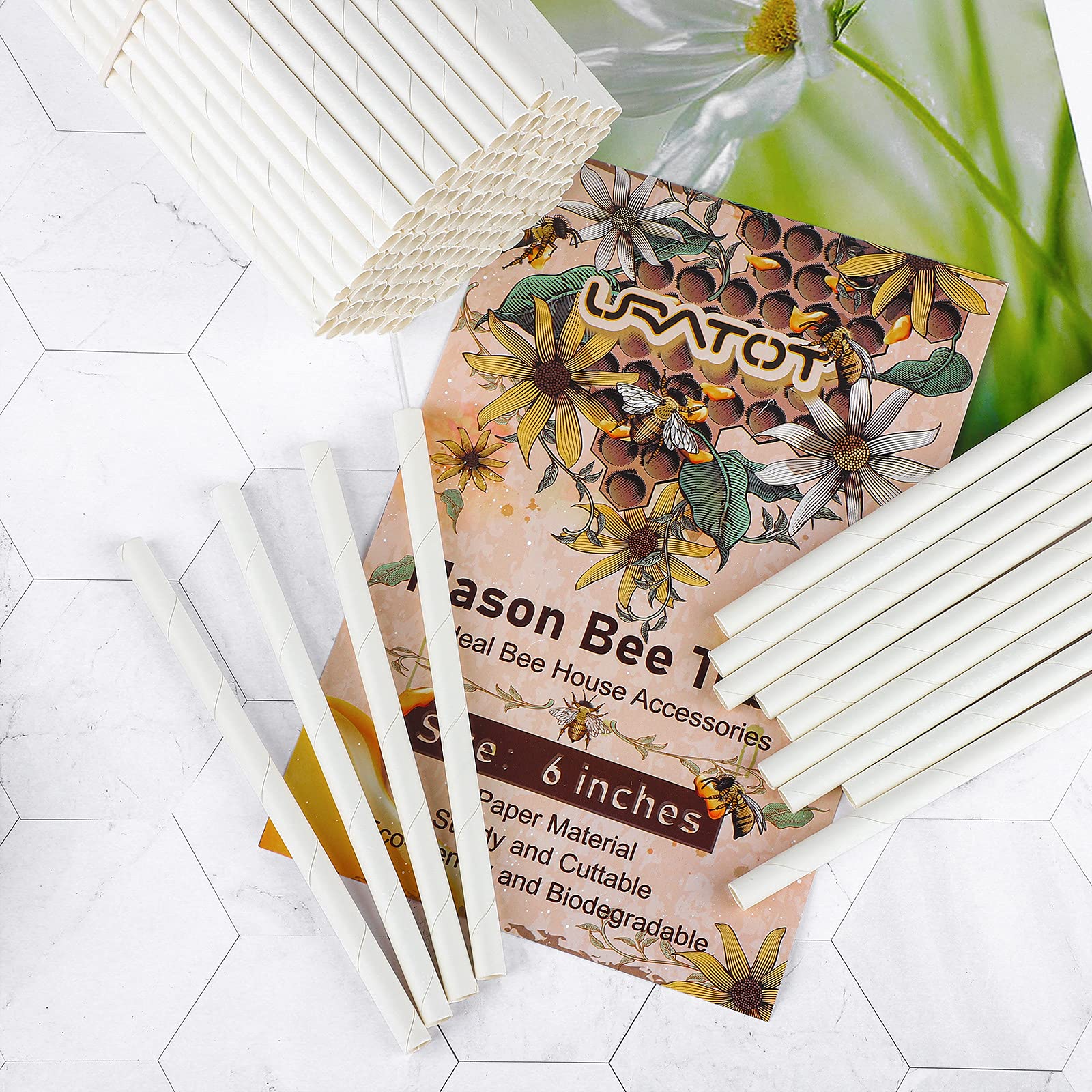 Close-up of URATOT Mason Bee Paper Inserts texture