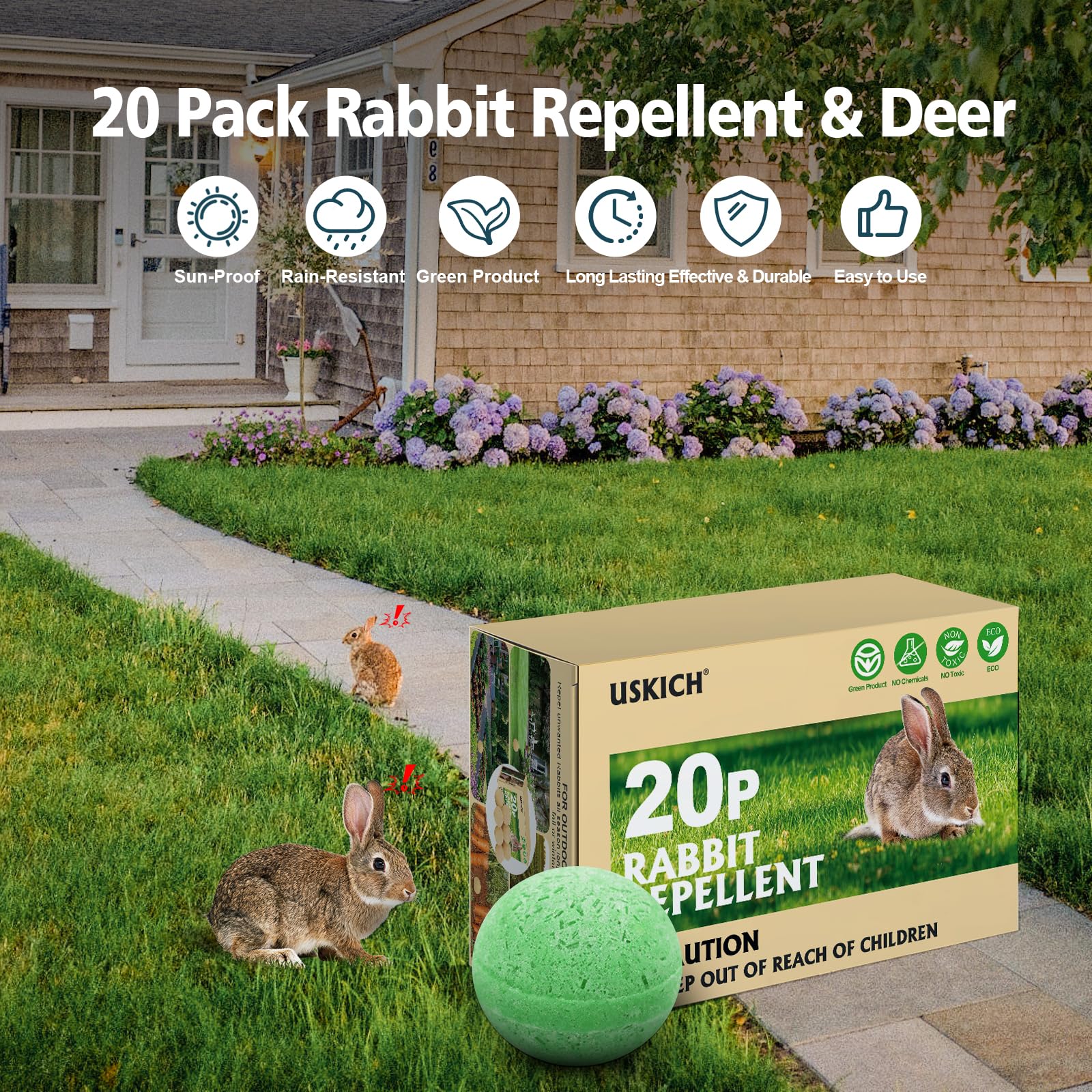 Close-up of USKICH Rabbit Repellent pellets