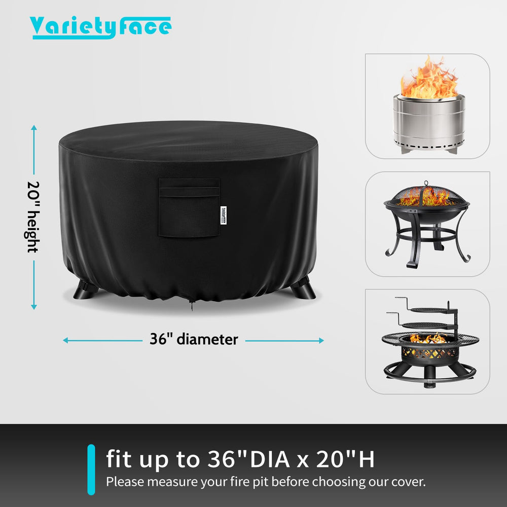 Close-up of VARIETYFACE fire pit cover buckle straps
