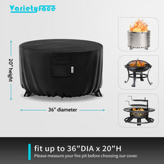Close-up of VARIETYFACE fire pit cover buckle straps