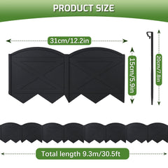 Close-up of Vashly flexible garden edging in black