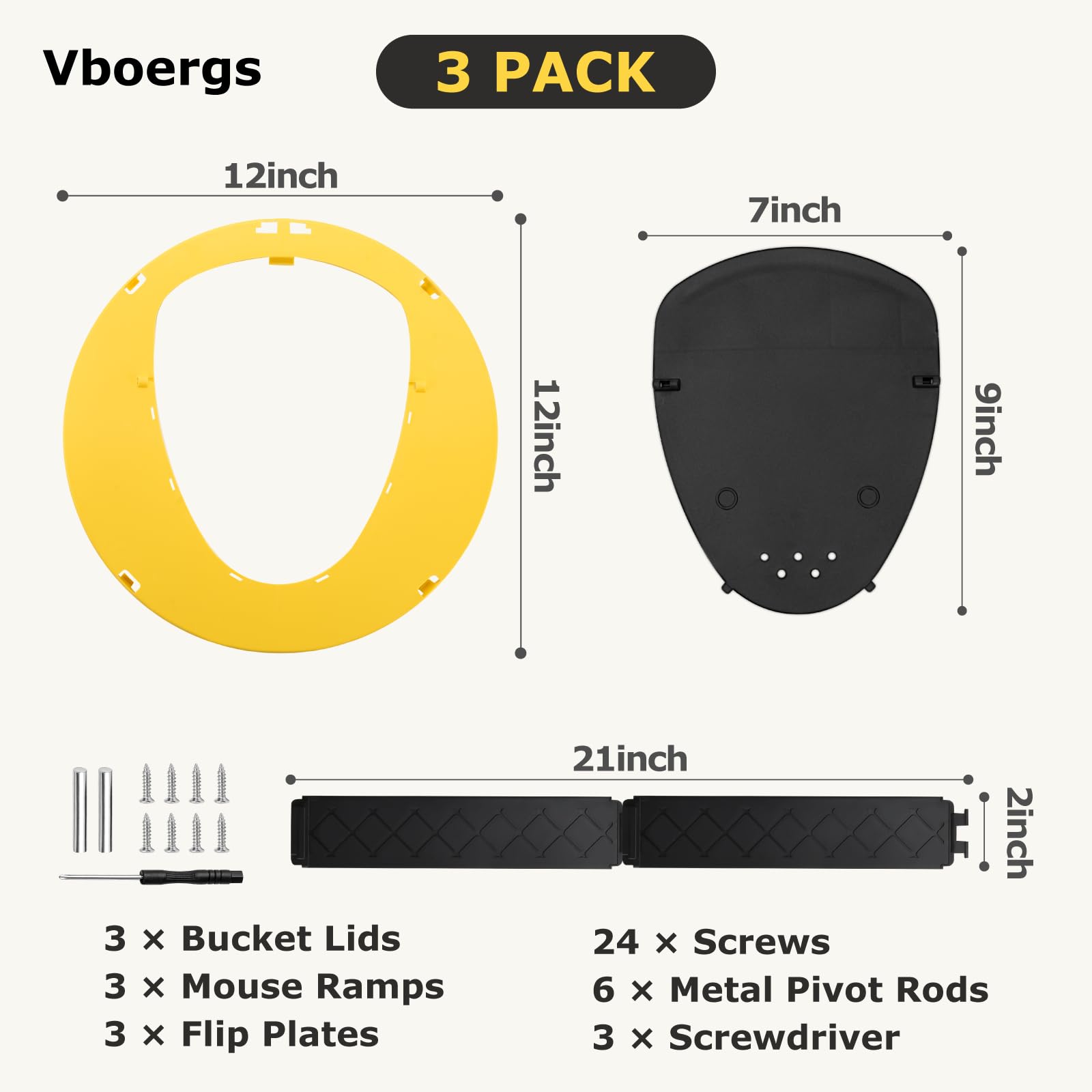 Close-up of Vboergs Mouse Trap Bucket lid and mechanism