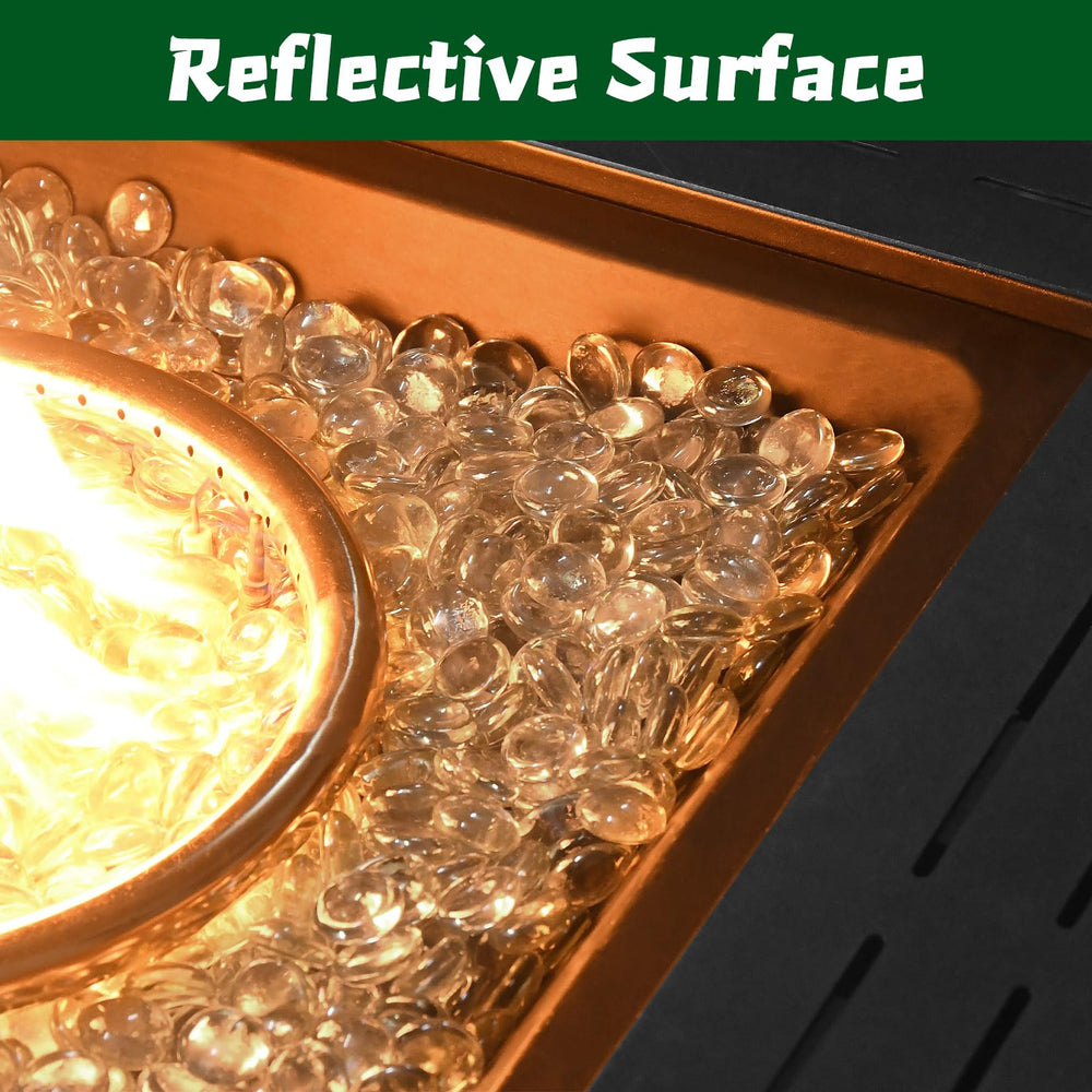 close-up of vchin ultra clear fire glass beads