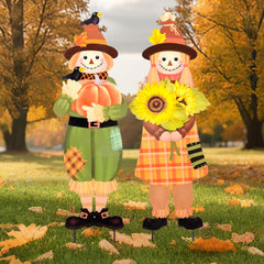 Close-up of VCUTEKA scarecrow with hand-painted details