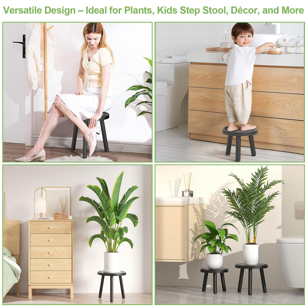Close-up of Vecxoty plant stand assembly components