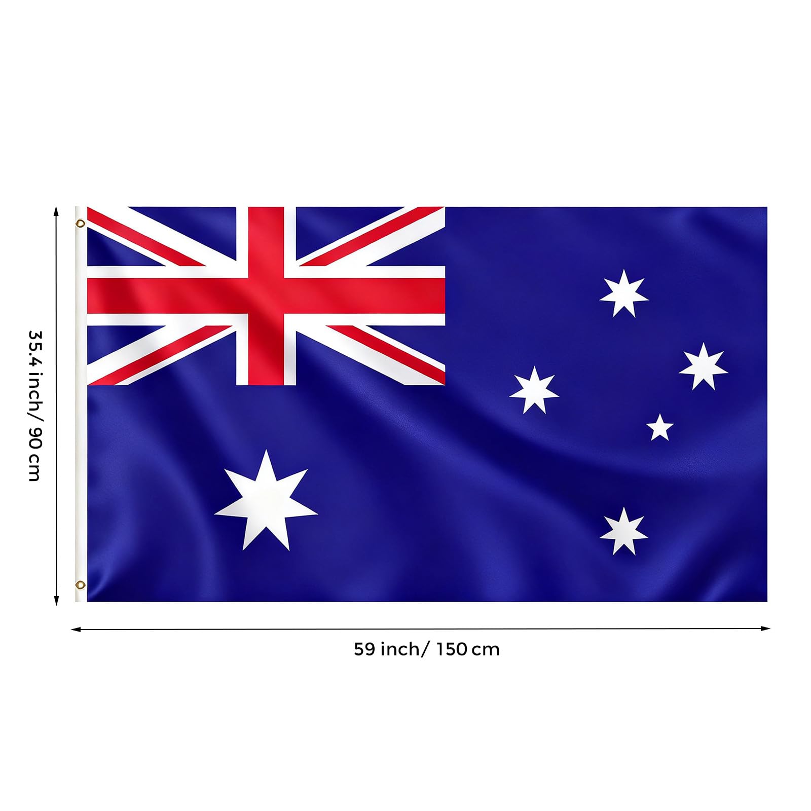 Close-up of VELIFFCO Australia Flag made of polyester