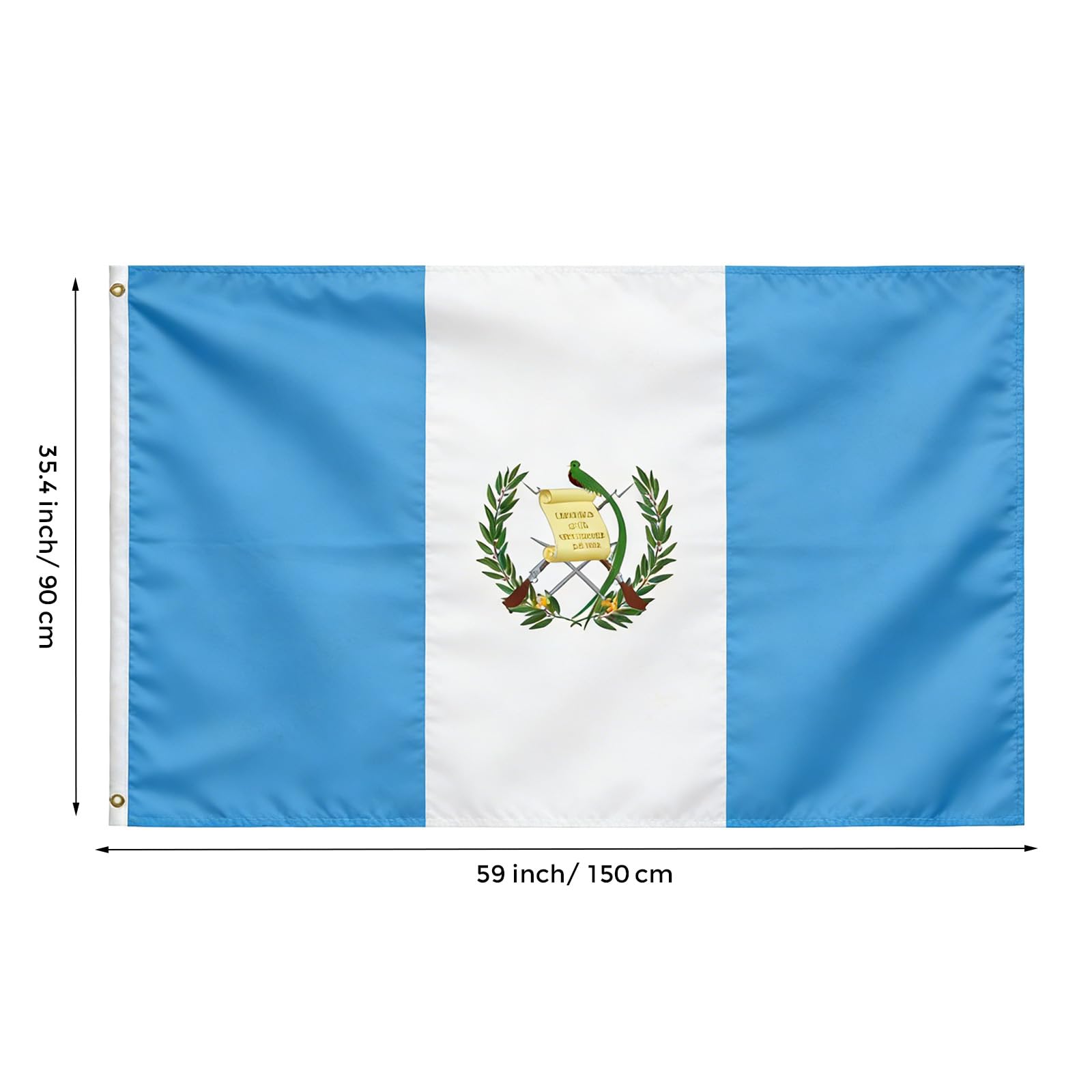 Close-up of VELIFFCO Guatemala Flag fabric texture