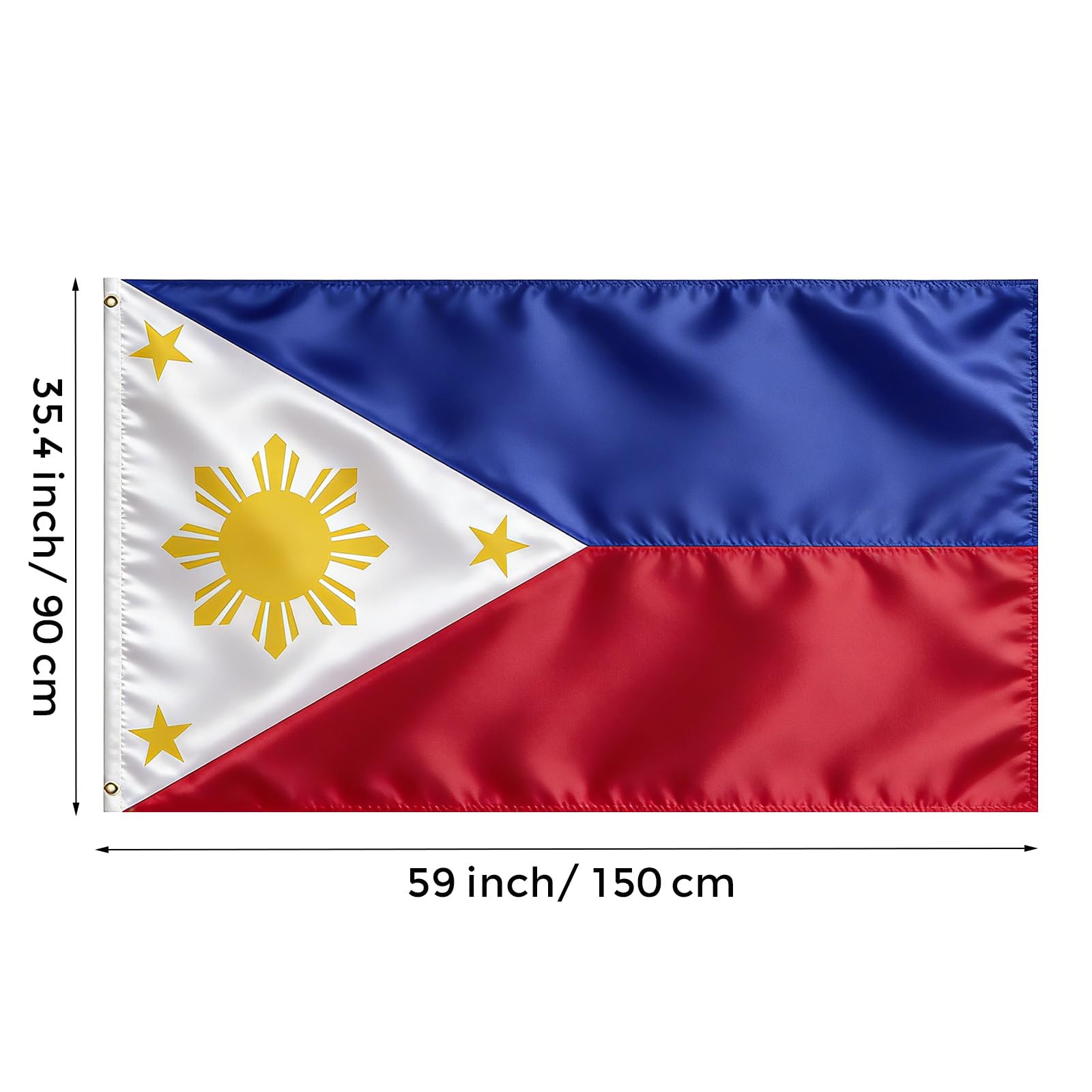 Close-up of VELIFFCO Philippines Flag fabric texture