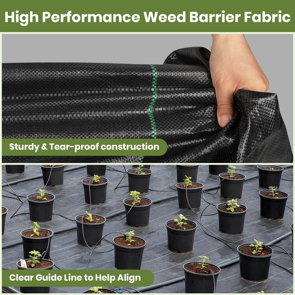 Close-up of Velway weed barrier fabric texture