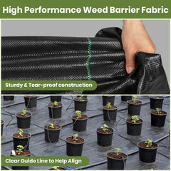 Close-up of Velway weed barrier fabric texture