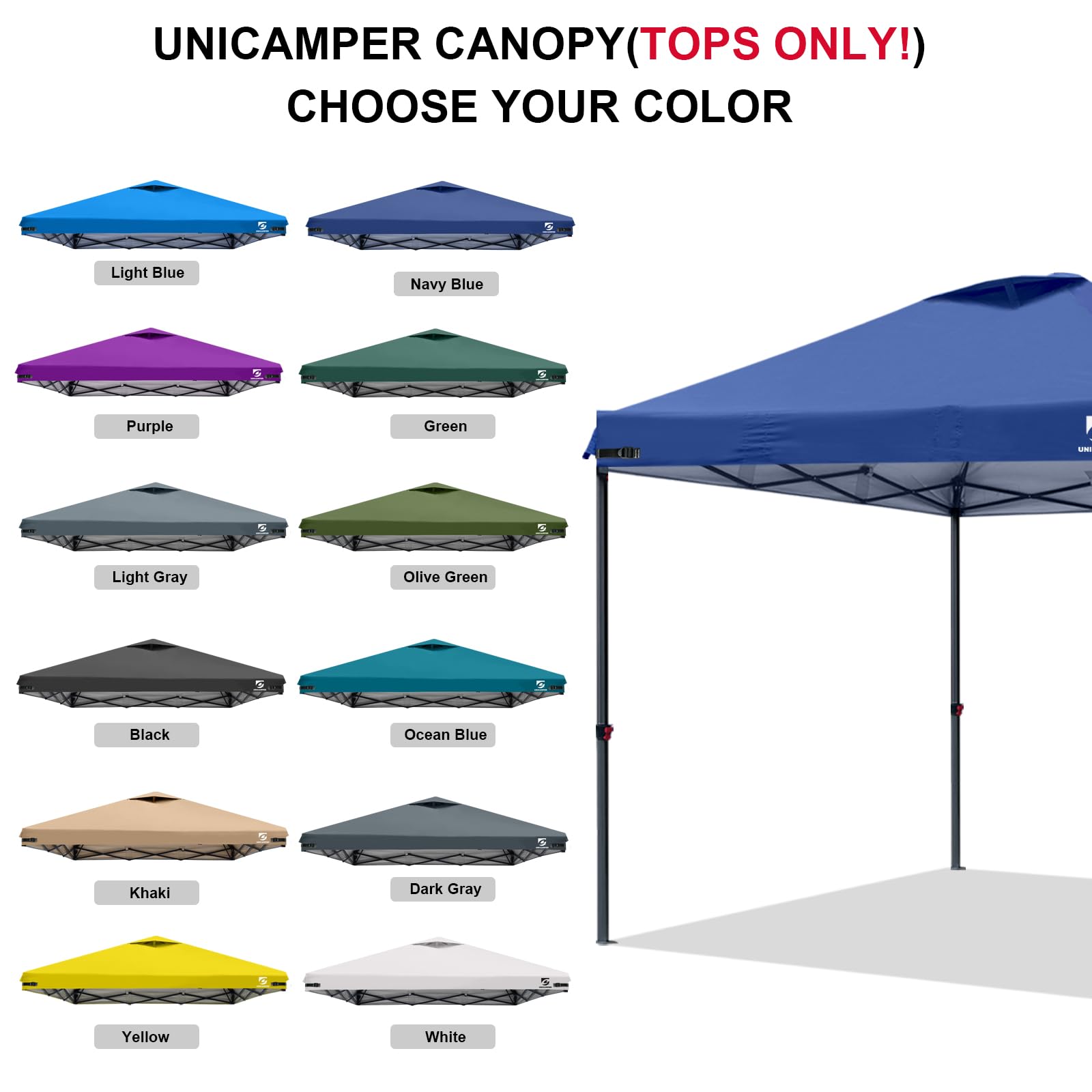 Close-up of ventilation ports on UNICAMPER canopy