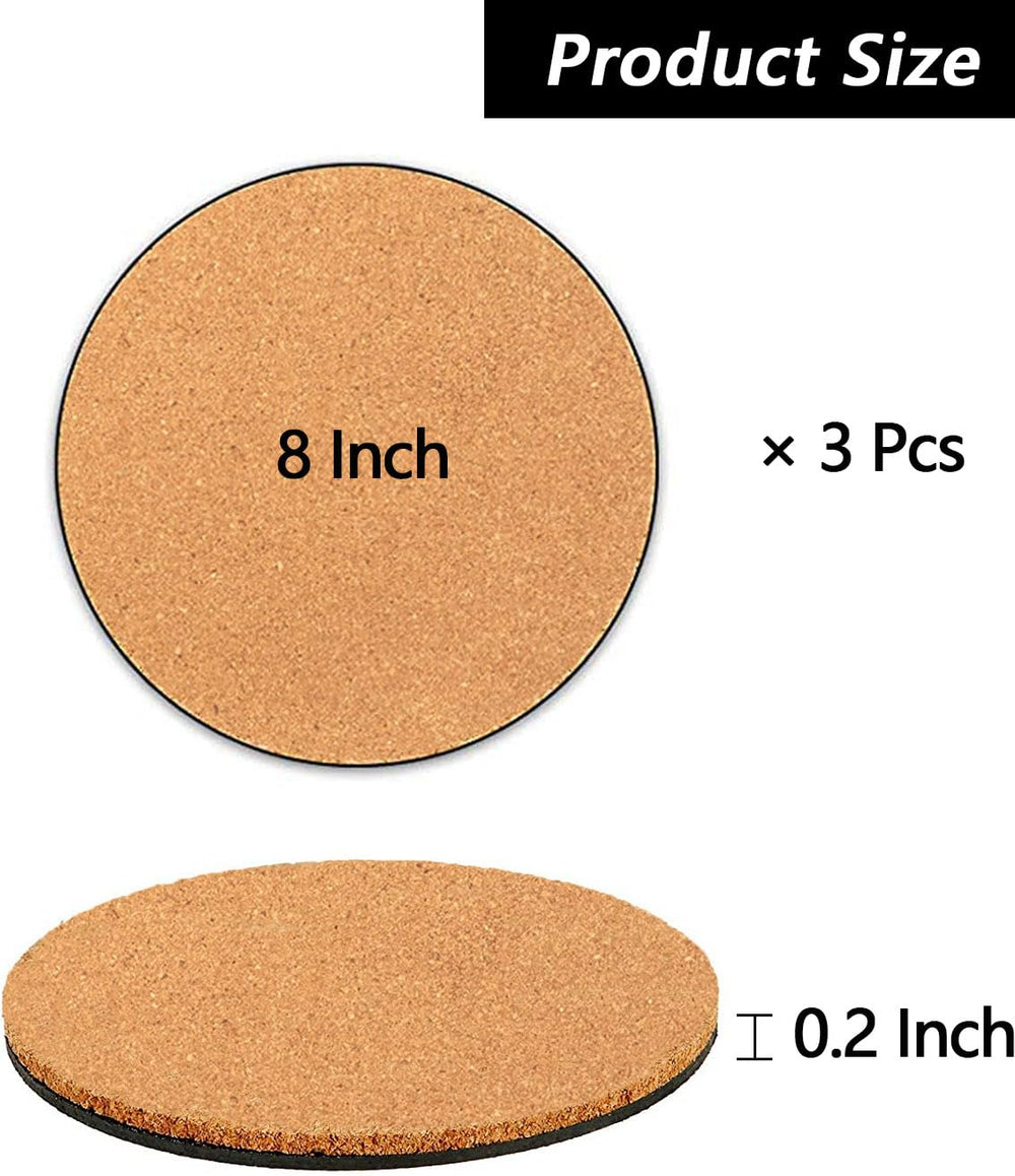 Close-up of Venyat cork plant mat with waterproof plastic base